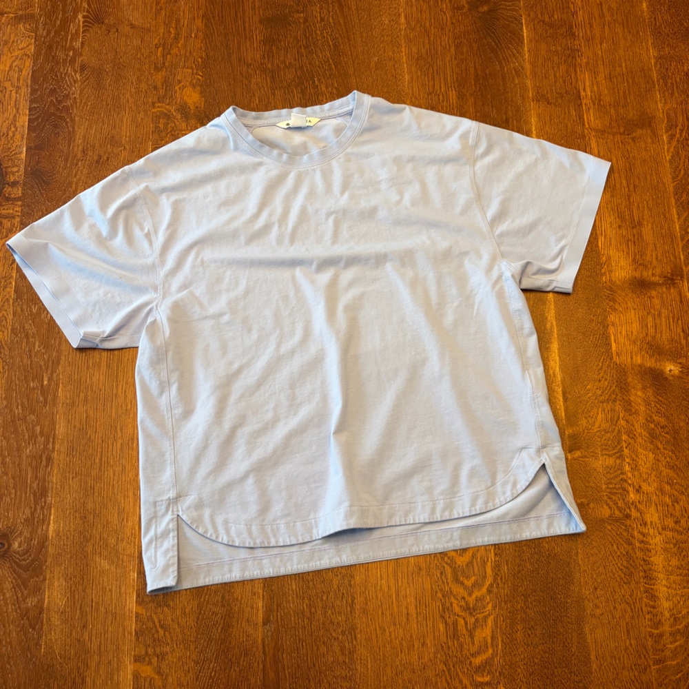 Athleta powder blue cropped boxy T-shirt